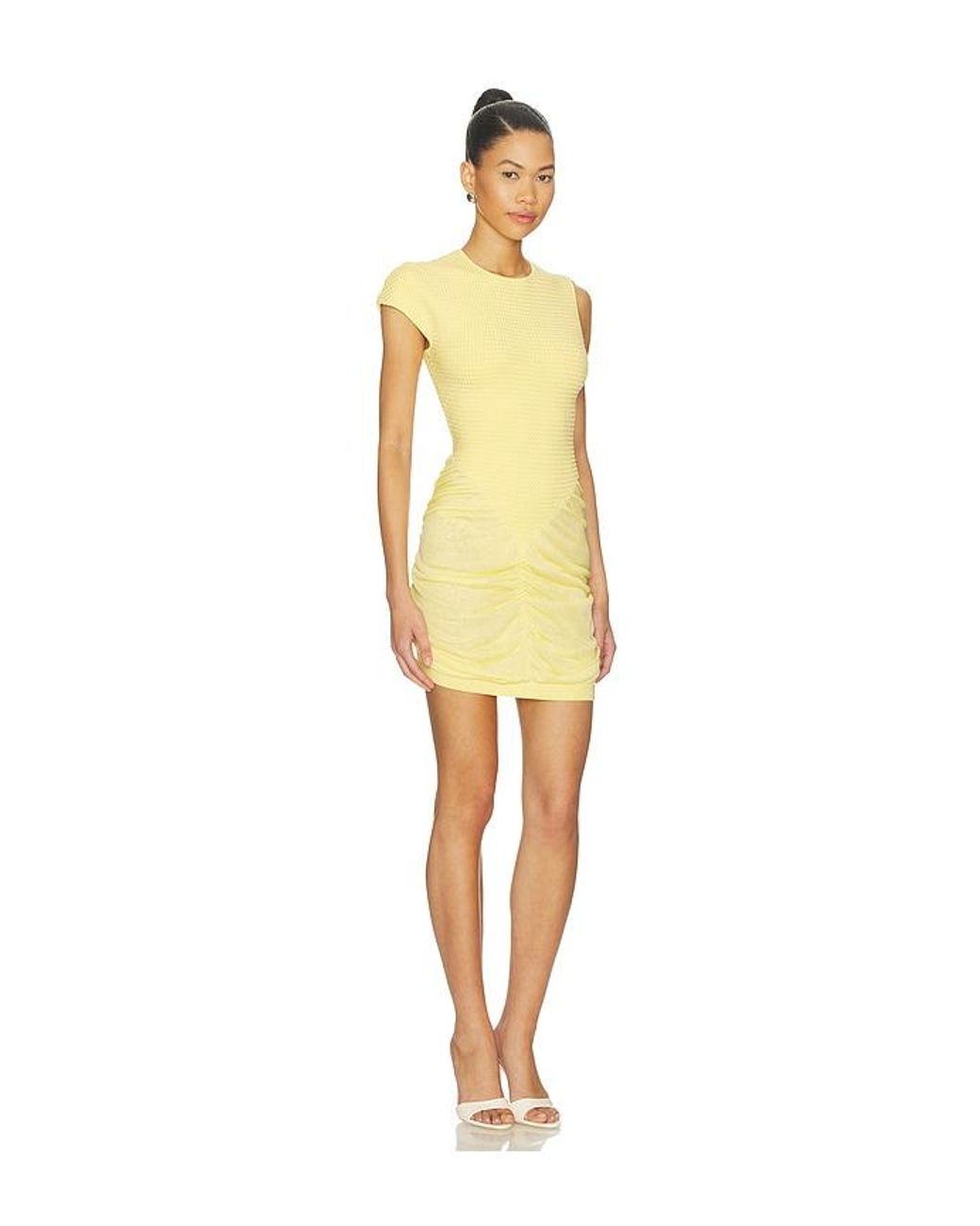 Et Ochs Yellow Ingrid Knit Mini Dress