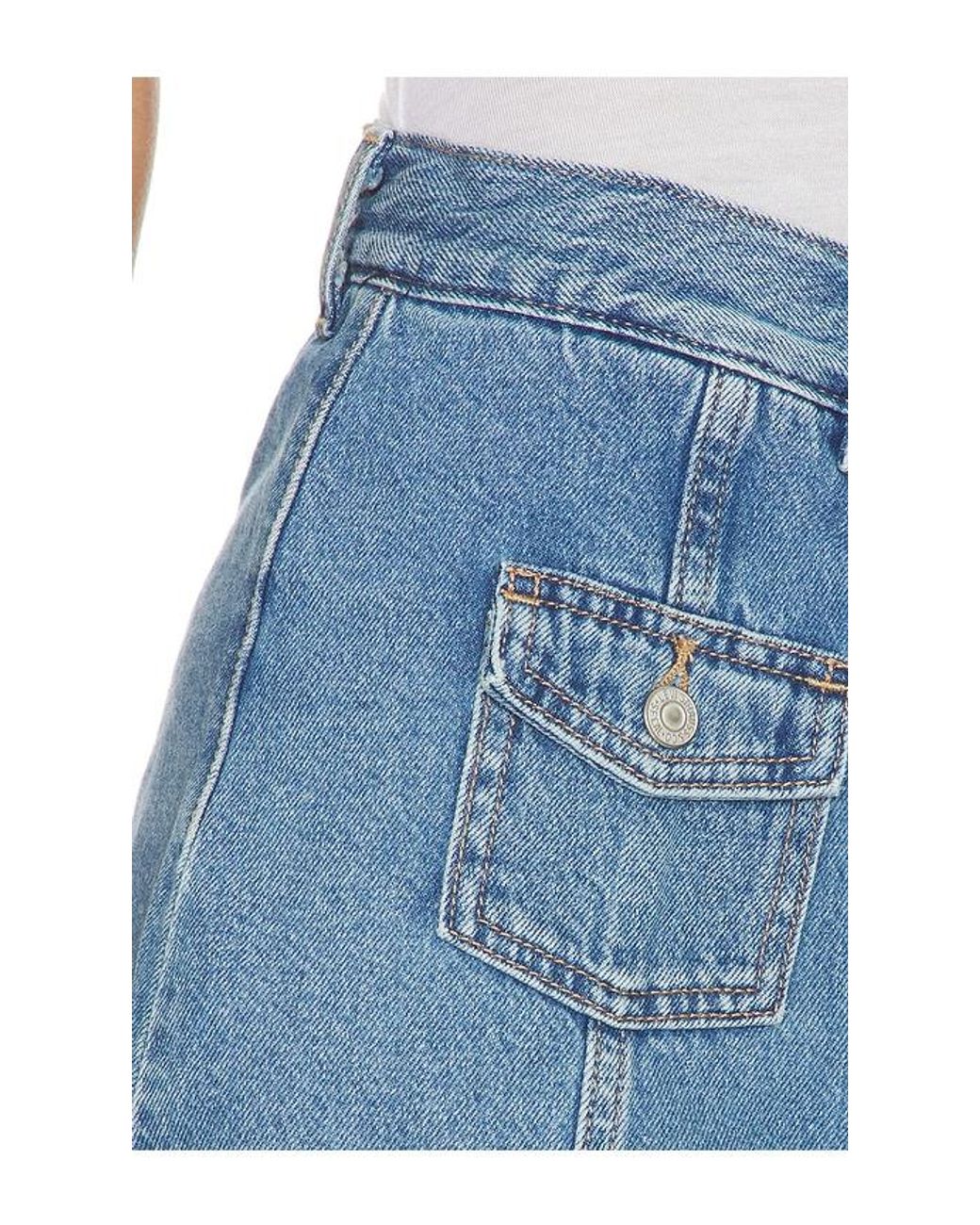 Levi's Blue Button Front Skort