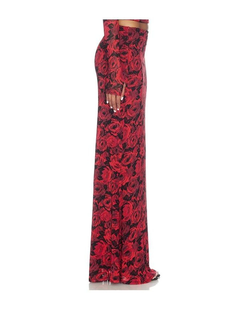 AFRM Red Tegan Mermaid Skirt