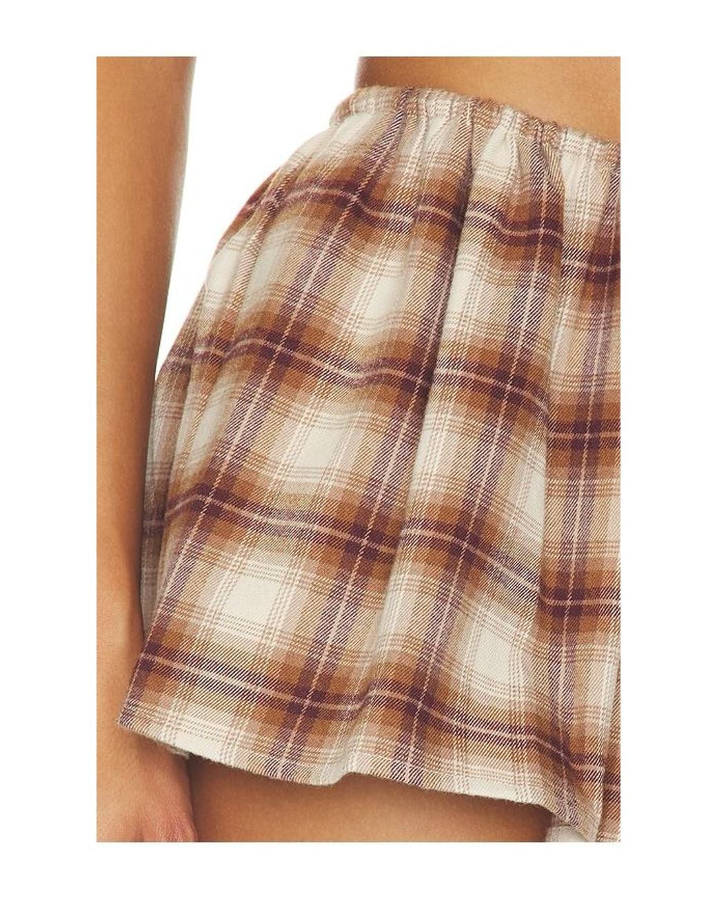 Lovers + Friends Multicolor Samira Flannel Mini Skort