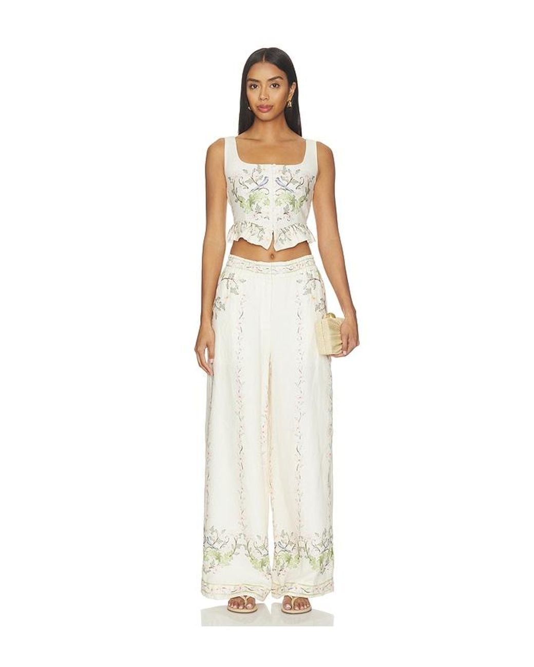 Agua Bendita White Tota Anhelo Pant