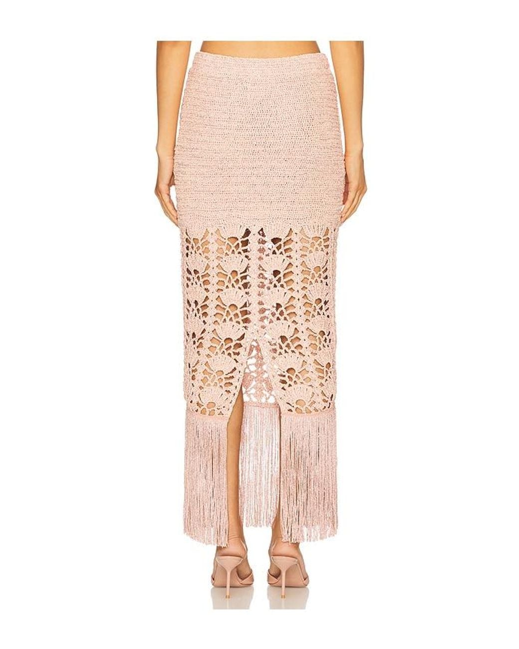 retroféte Multicolor Naida Crochet Skirt
