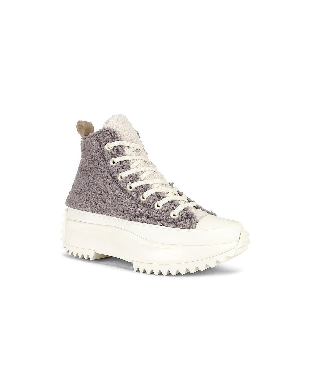 Converse Run Star Hike Sherpa Lined Sneaker in Gray | Lyst
