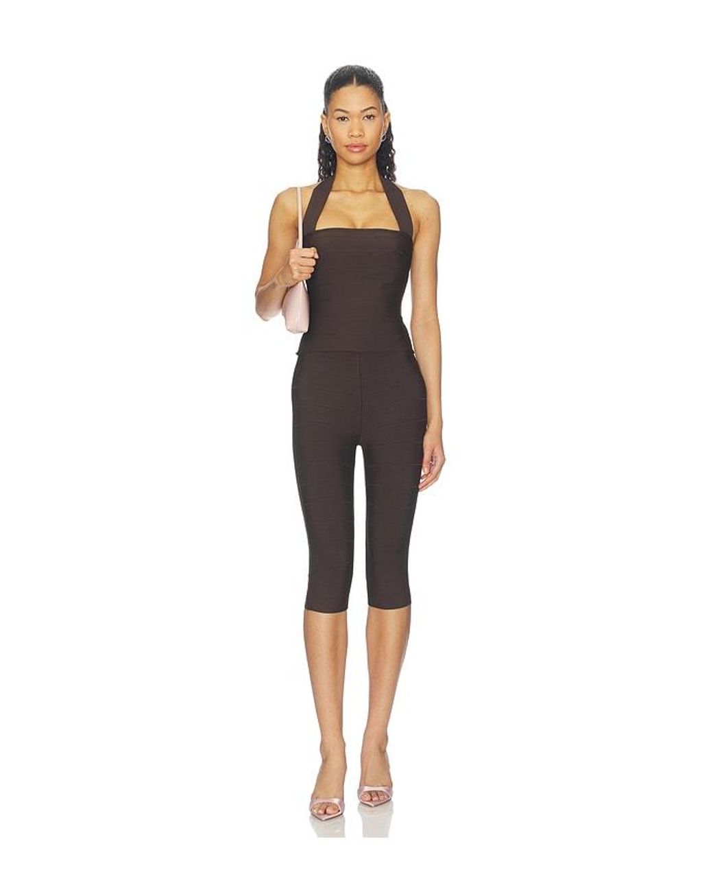superdown Black Angelah Bandage Capri Set