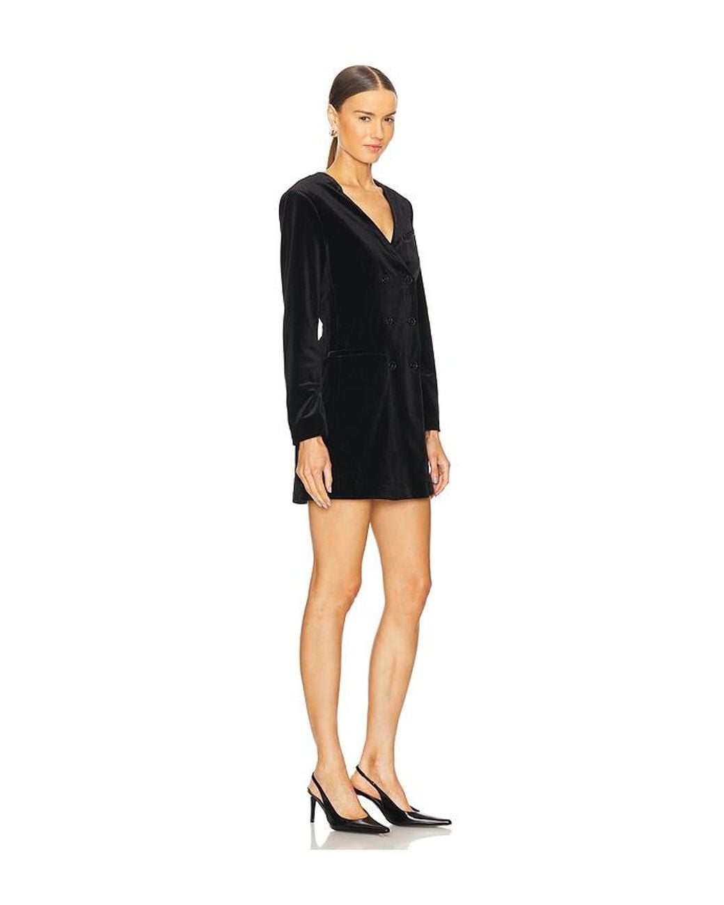 Sanctuary Black Velvet Blazer Dress