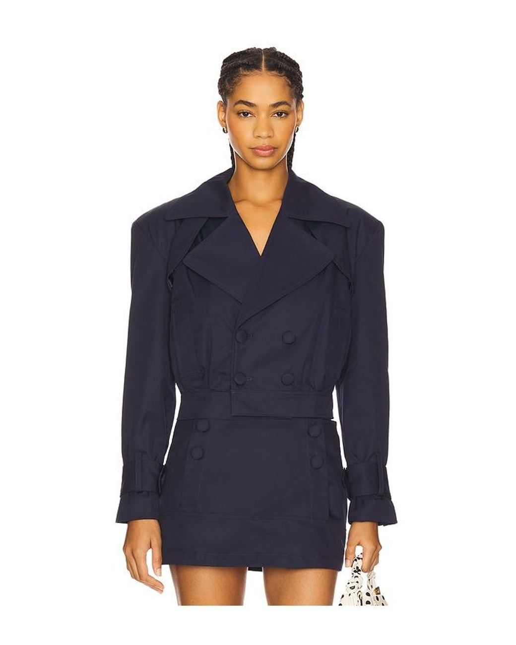 For Love & Lemons Blue Oversized Jacket