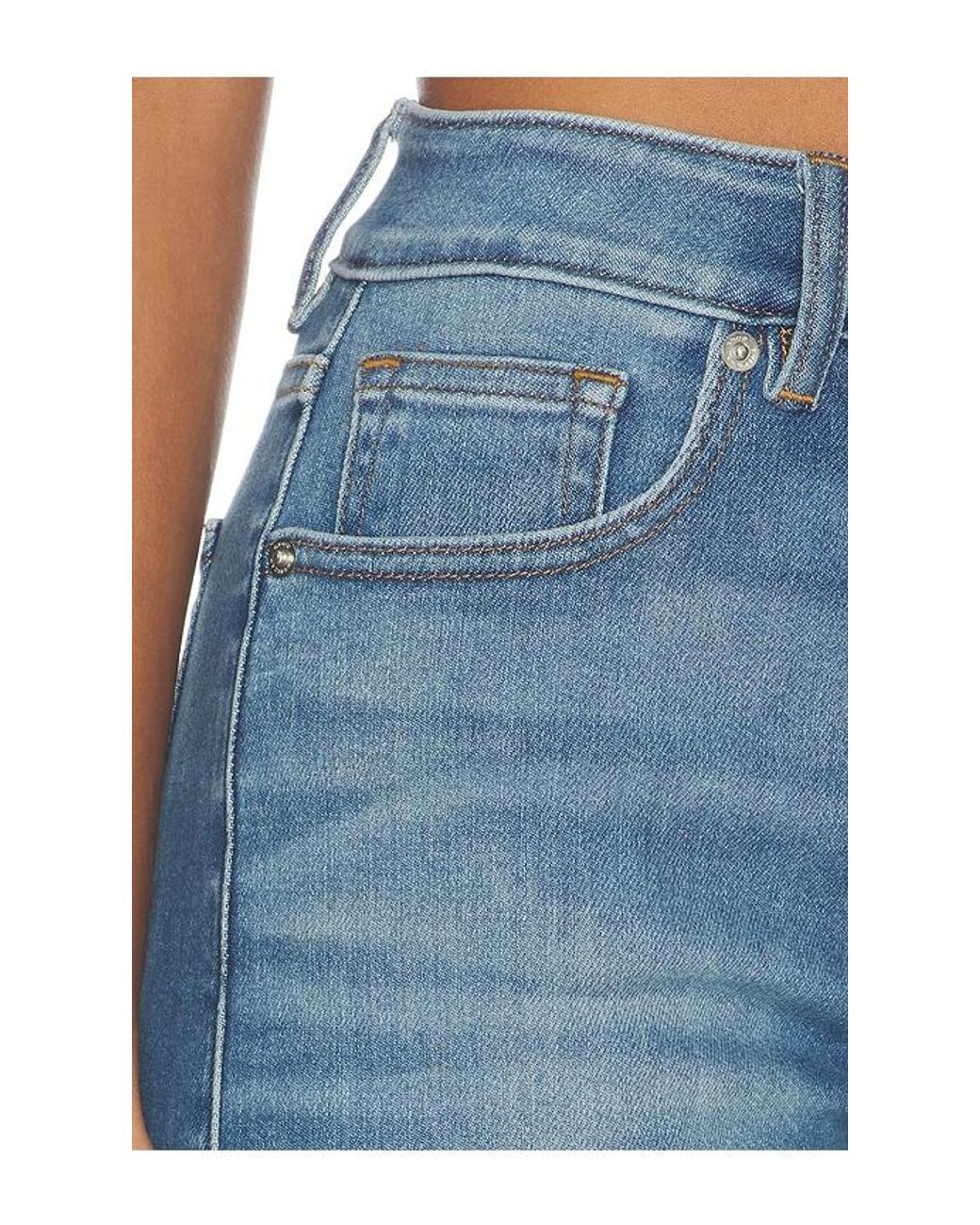 GOOD AMERICAN Blue Soft Tech Good True Straight Jeans