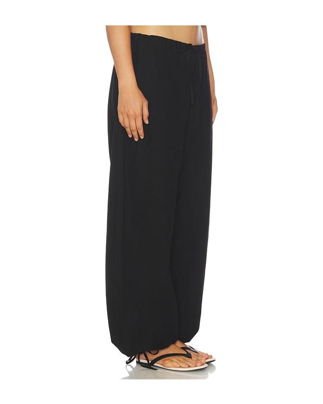 Cotton Citizen Black The Santorini Drawstring Pant