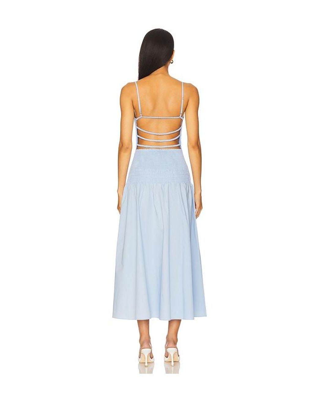 Solid & Striped White Maxikleid Vida
