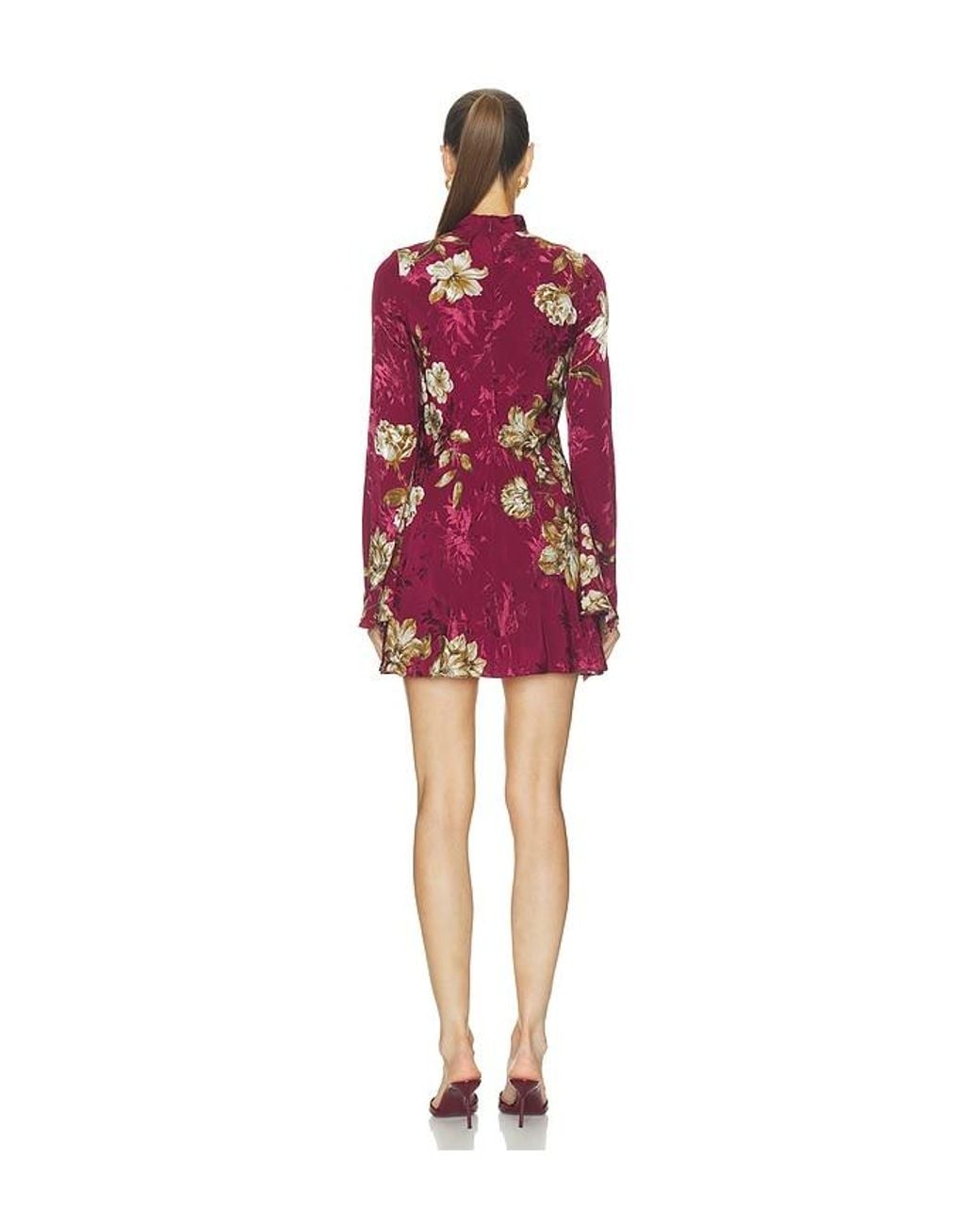 Hemant & Nandita Red Baised Mini Dress