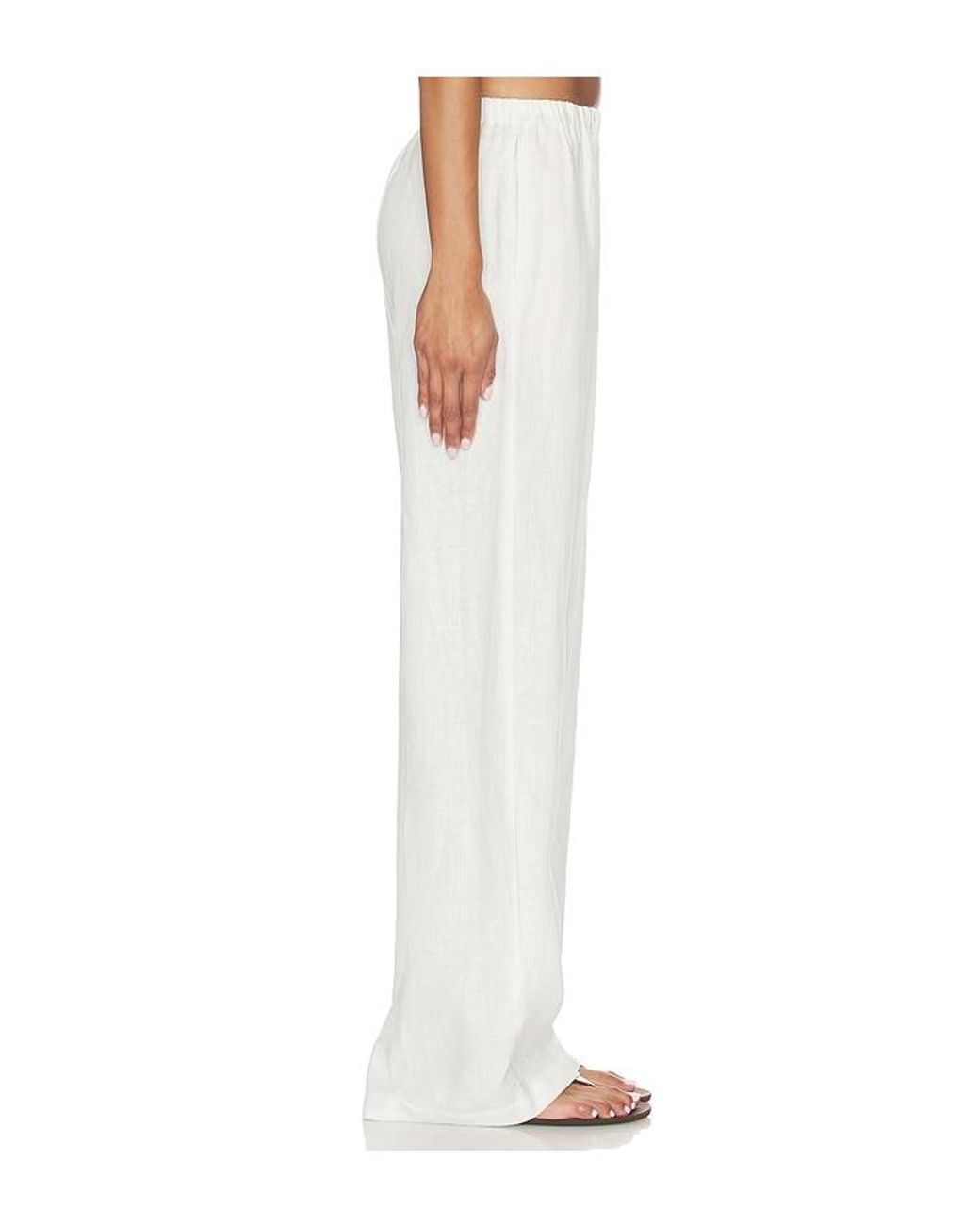 Tularosa White Wilma Linen Pant