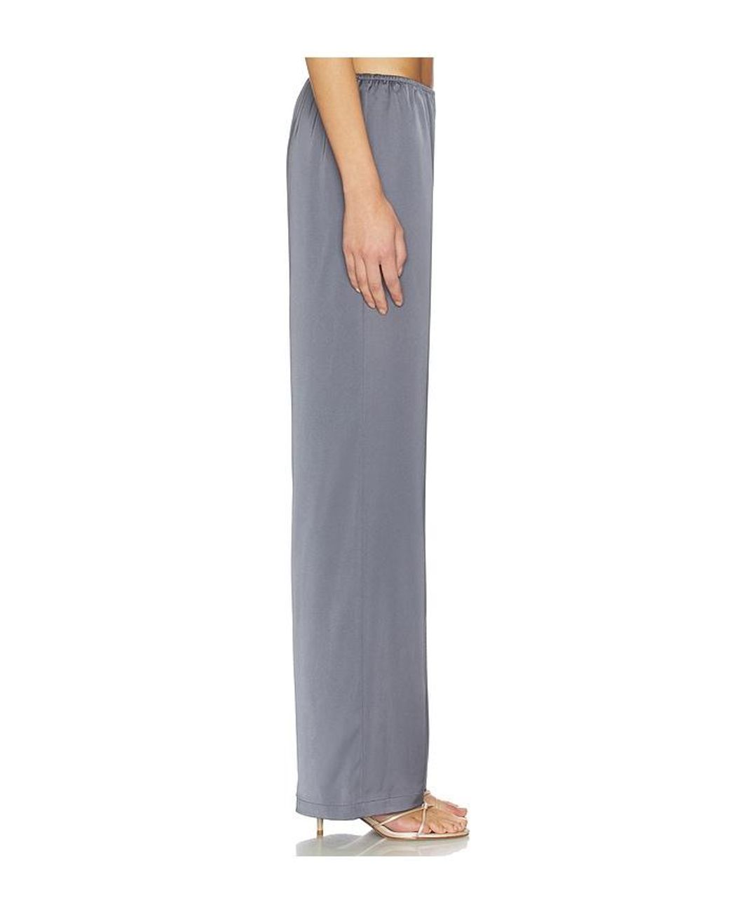 ALL THE WAYS Gray Joelle Satin Pant