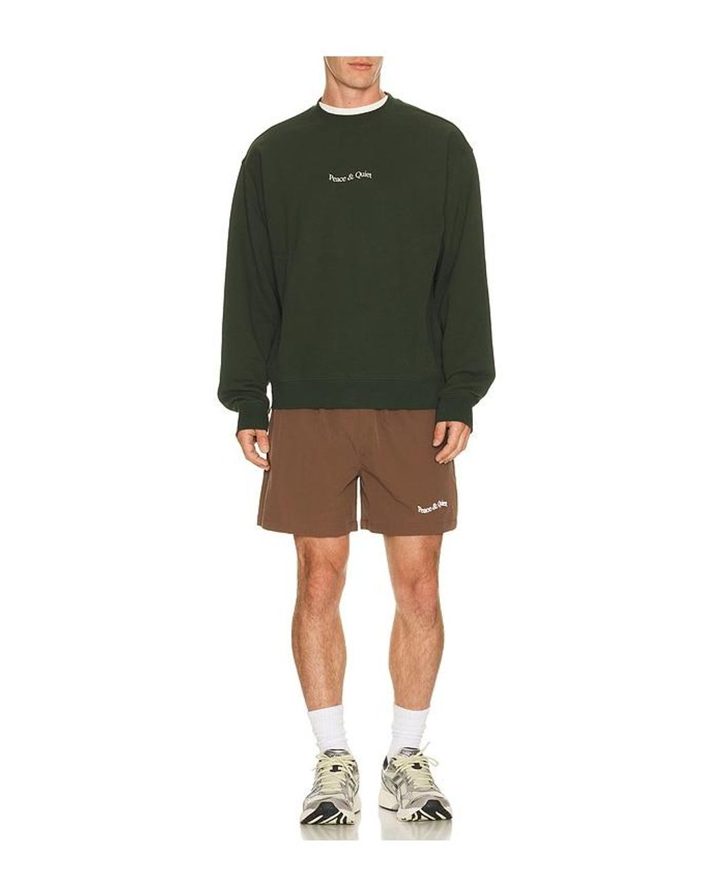 Museum of Peace & Quiet Brown Wordmark Seersucker Shorts for men