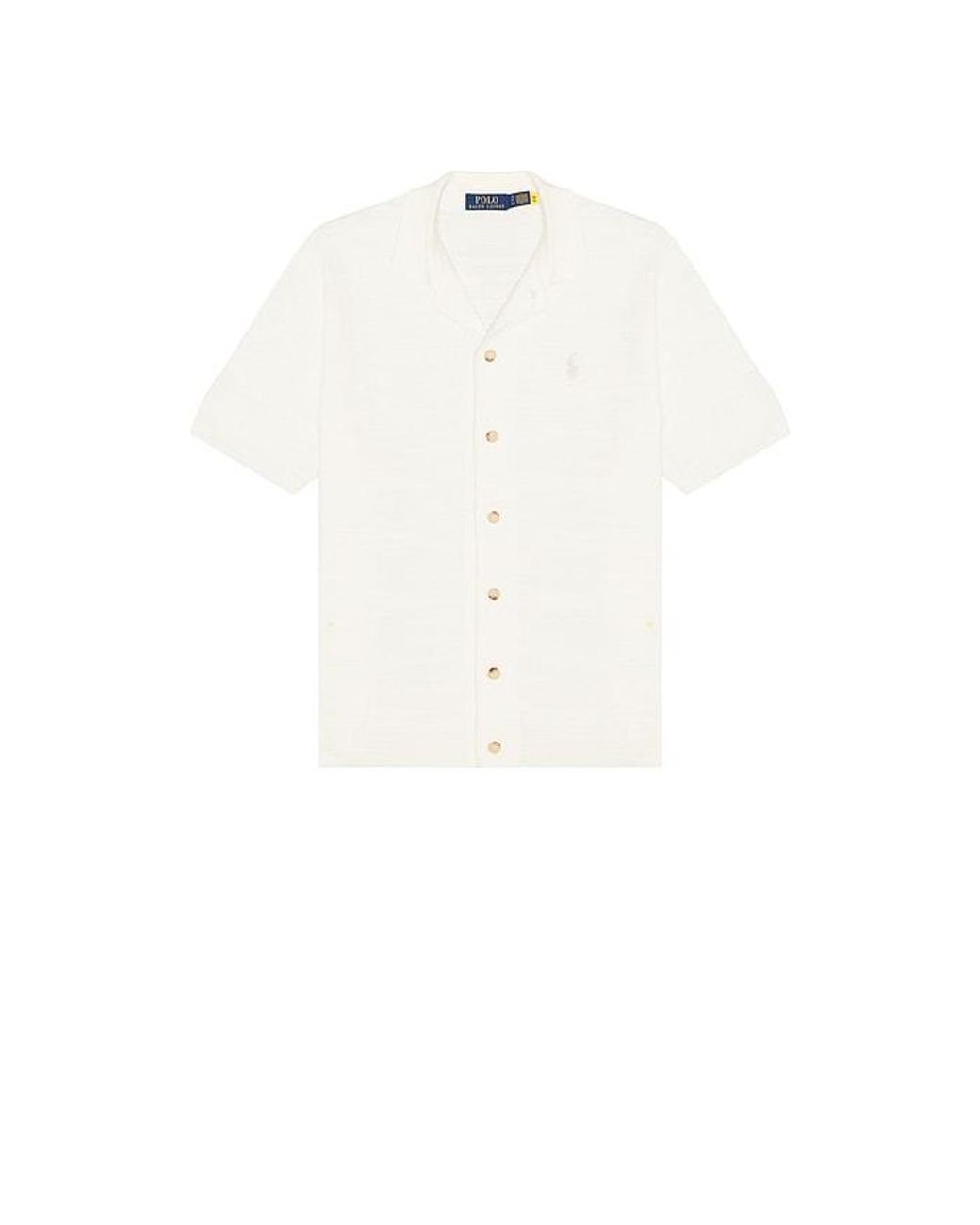 Polo Ralph Lauren White Short Sleeve Cardigan Sweater for men
