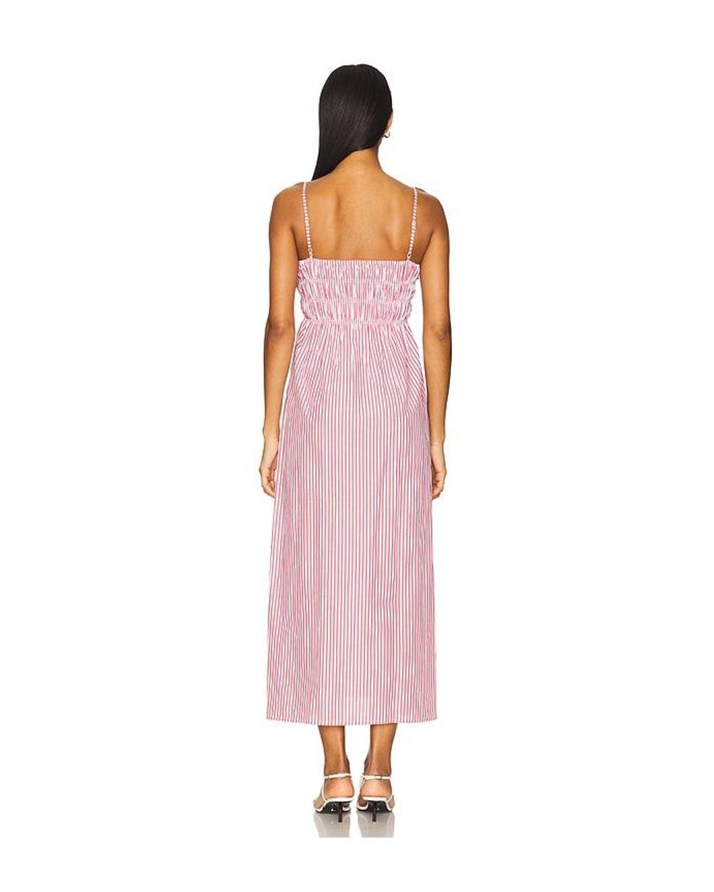 Faithfull The Brand Pink Nica Midi Dress