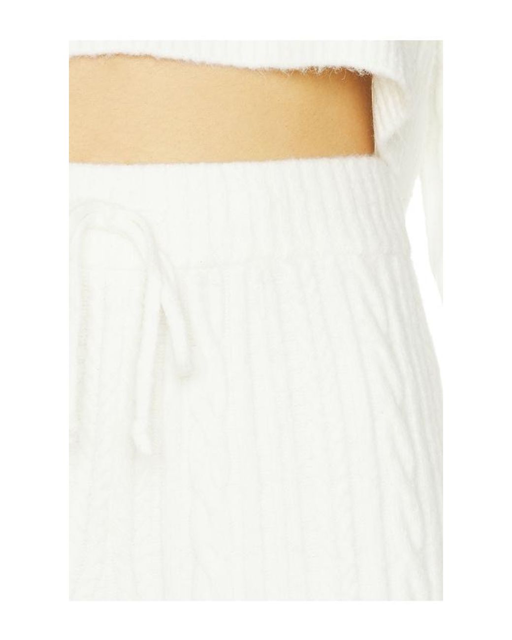 WellBeing + BeingWell White Juno Cable Knit Pant
