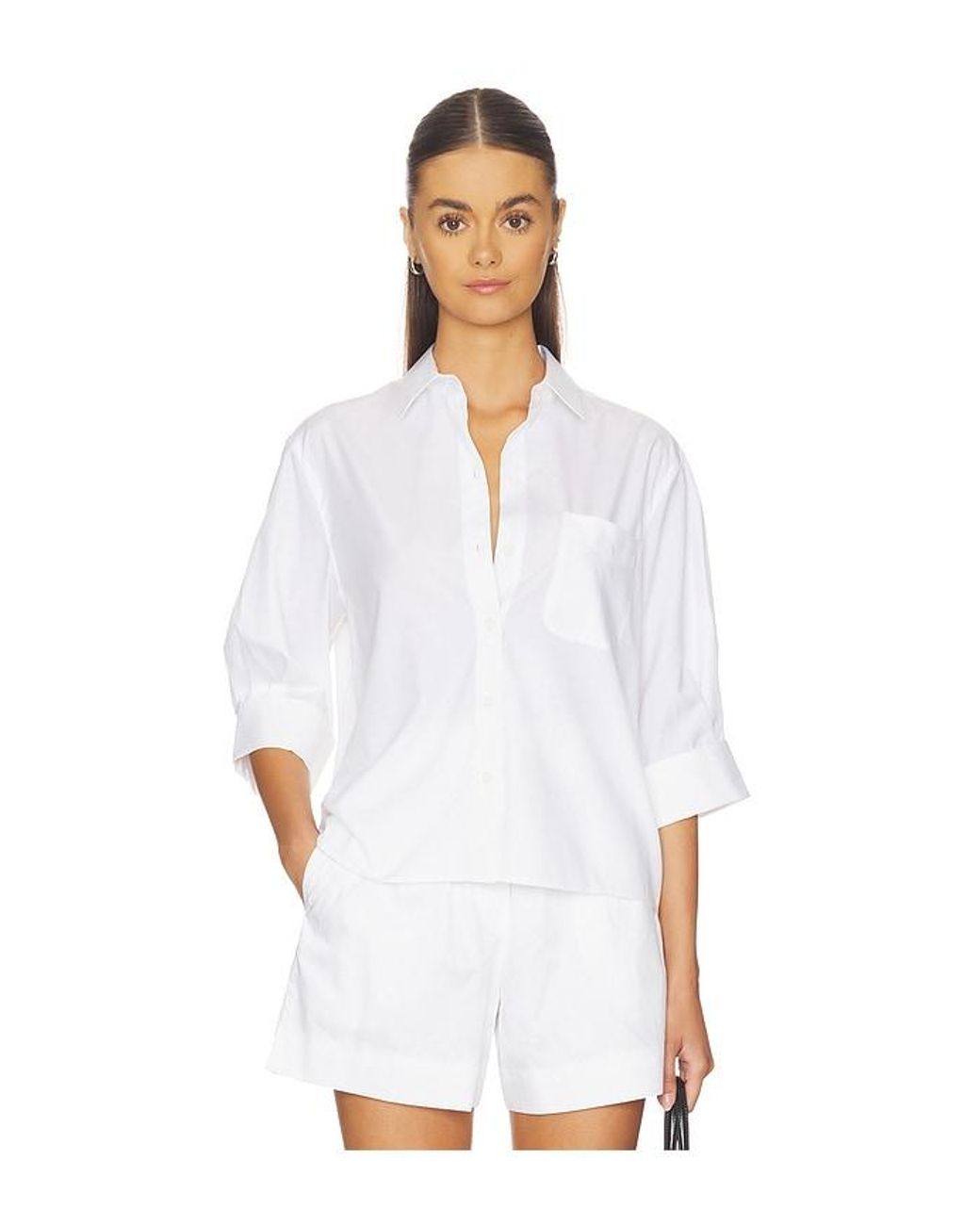 Rag & Bone White Lucia Poplin Shirt