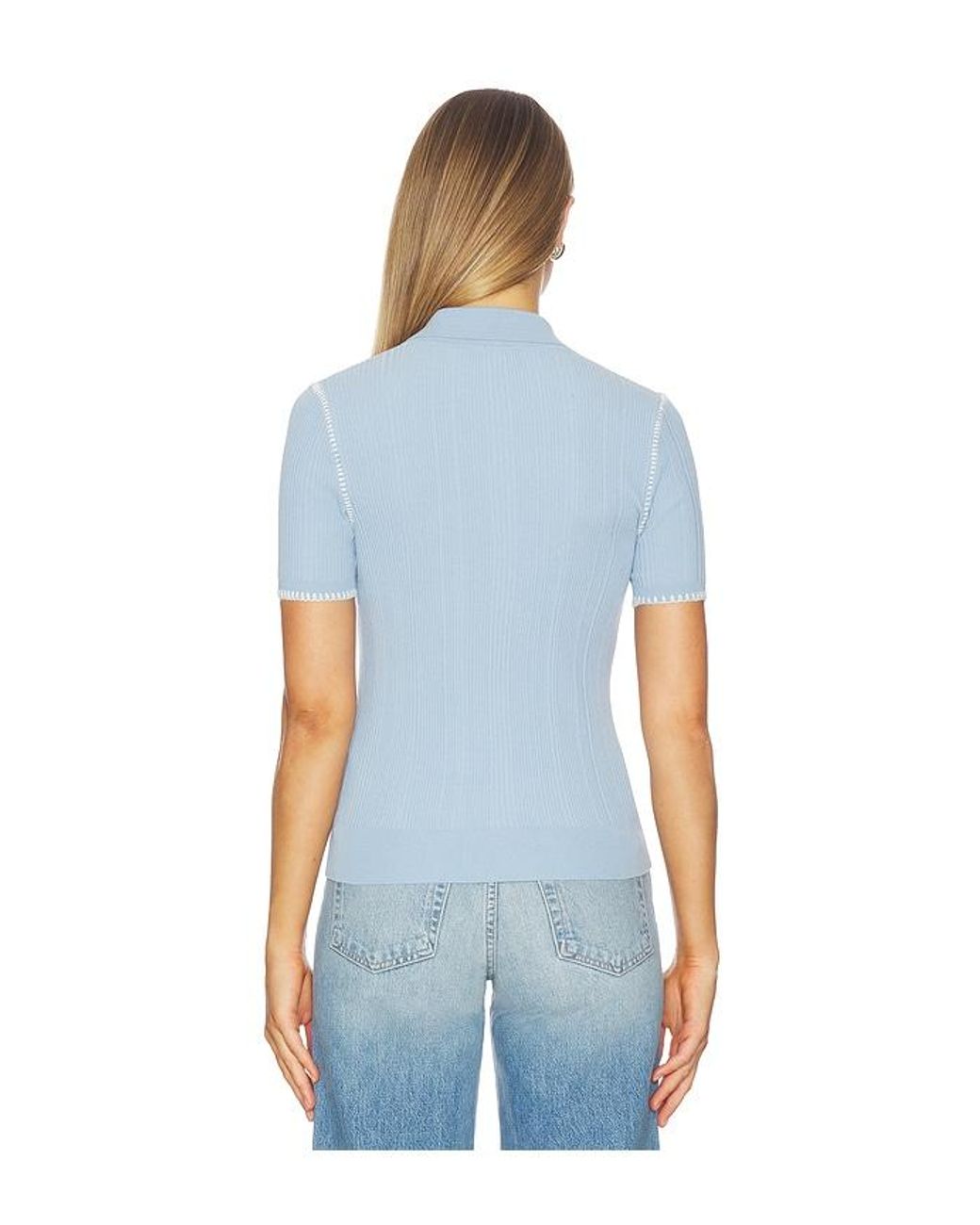 Rag & Bone Blue Harper Short Sleeve Cardigan