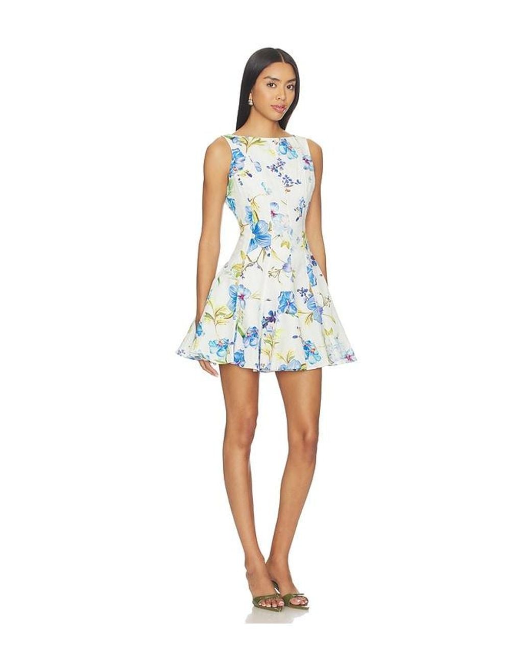 Hemant & Nandita White Skater Short Dress