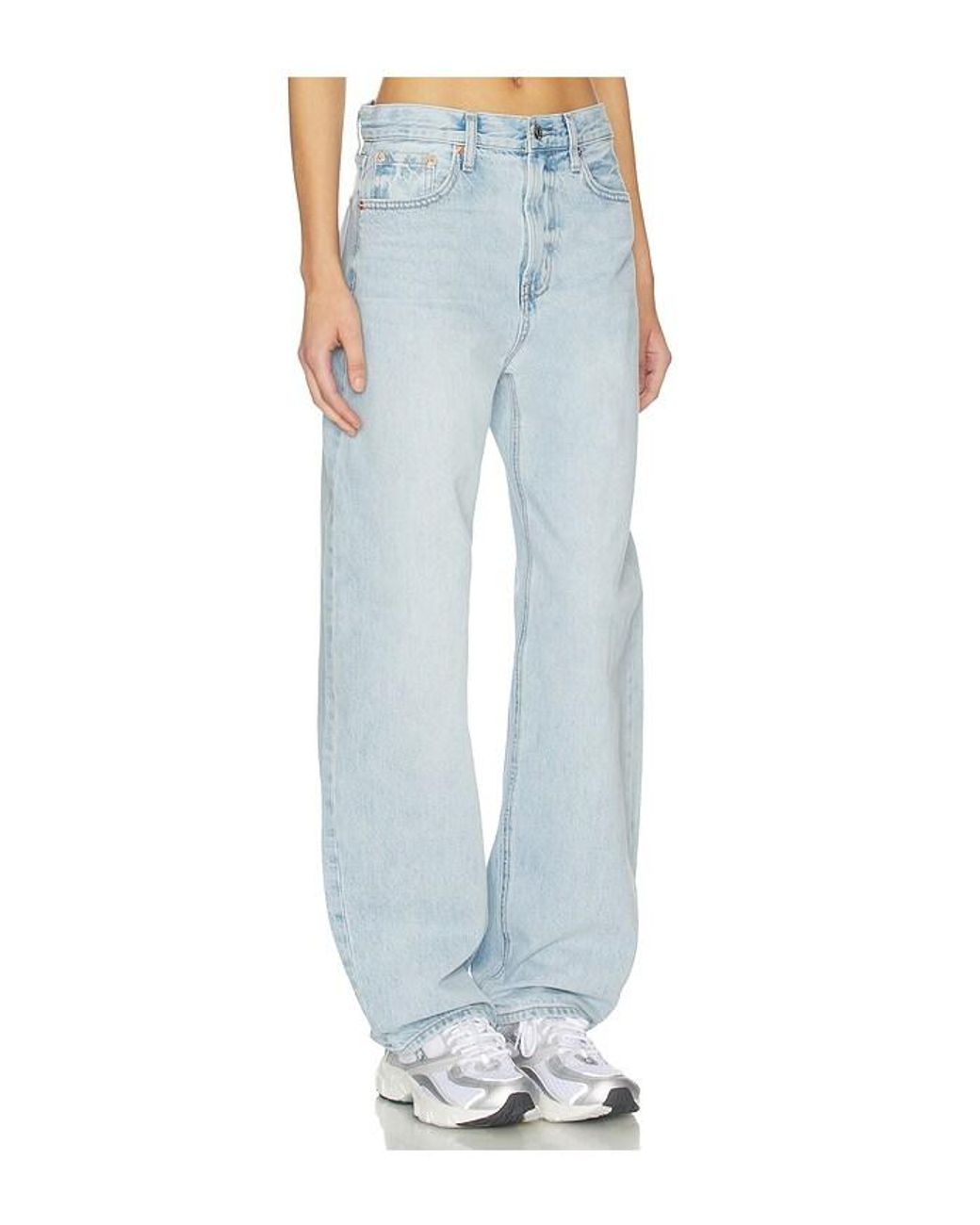Pistola Blue Wes High Rise Barrel Jeans