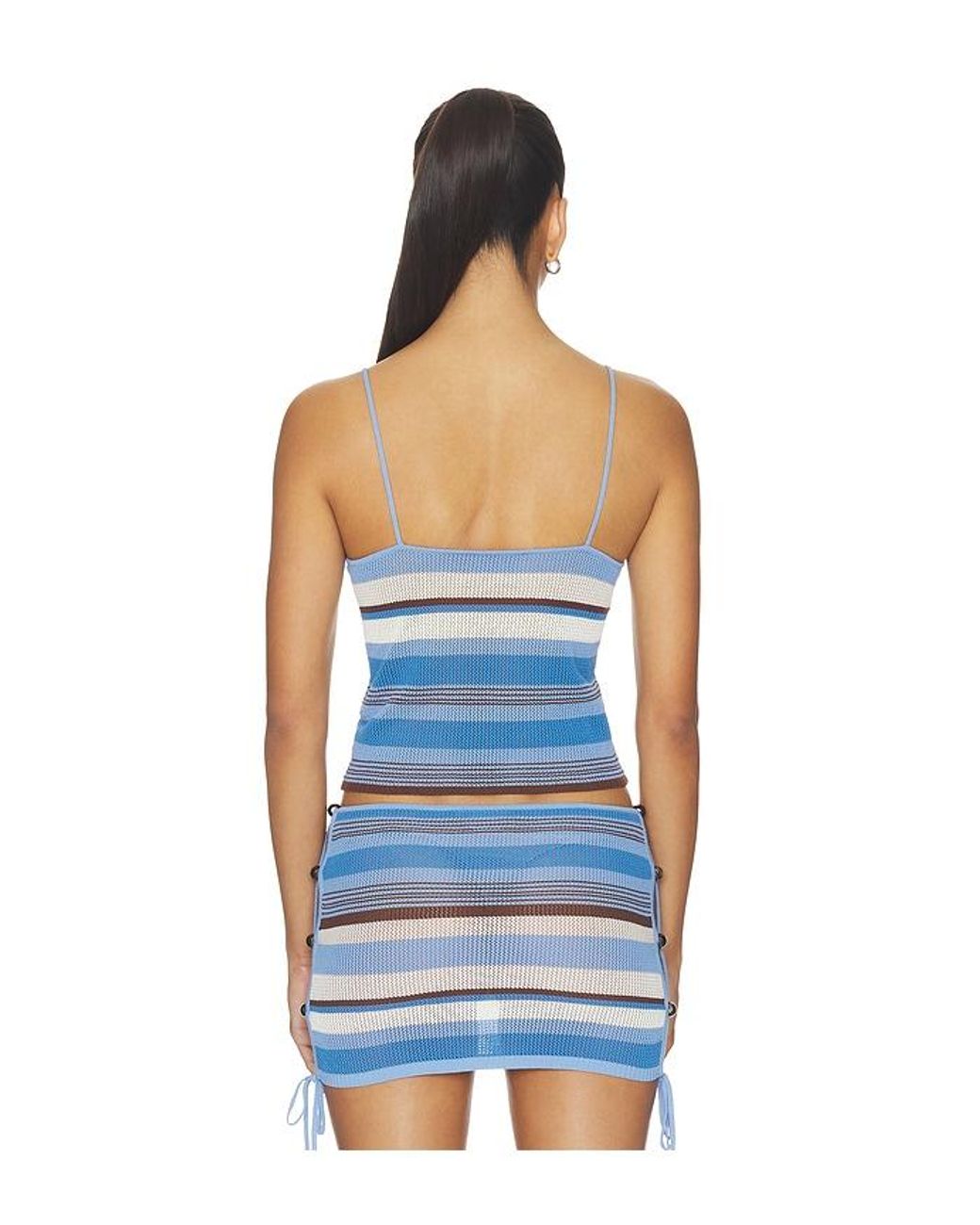 Lovers + Friends Blue Ottilie Stripe Tank