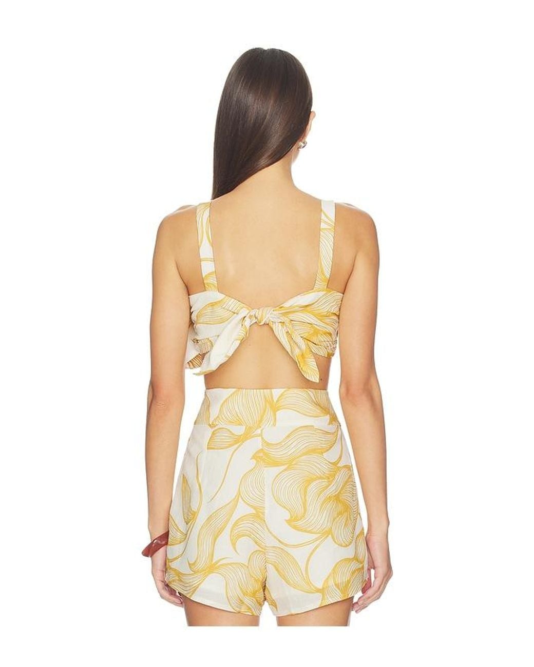 Adriana Degreas Multicolor Foliage Bralette Top