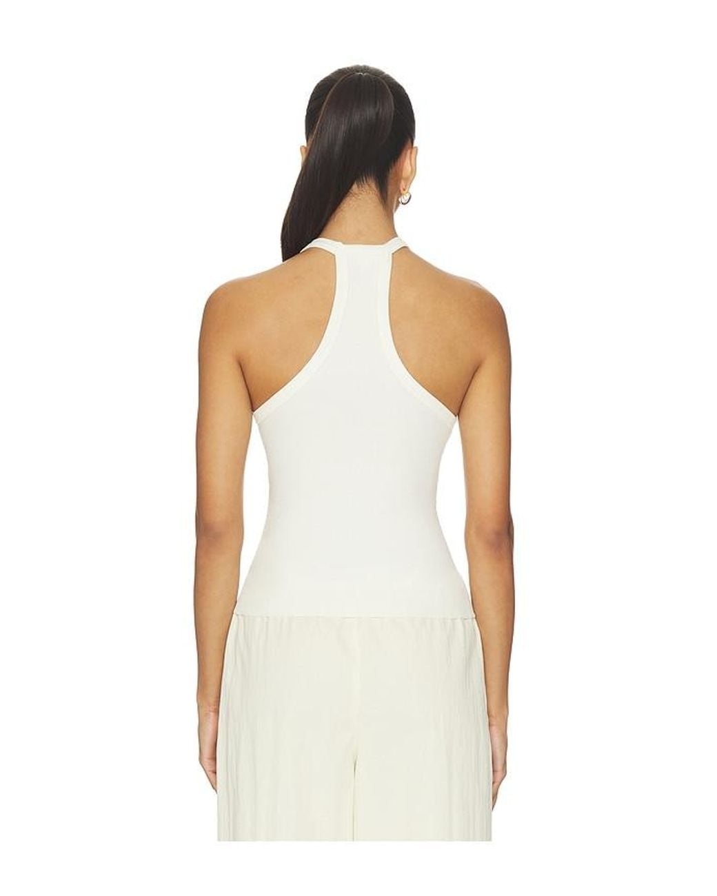 ÉTERNE Natural V-Neck Racerback Tank