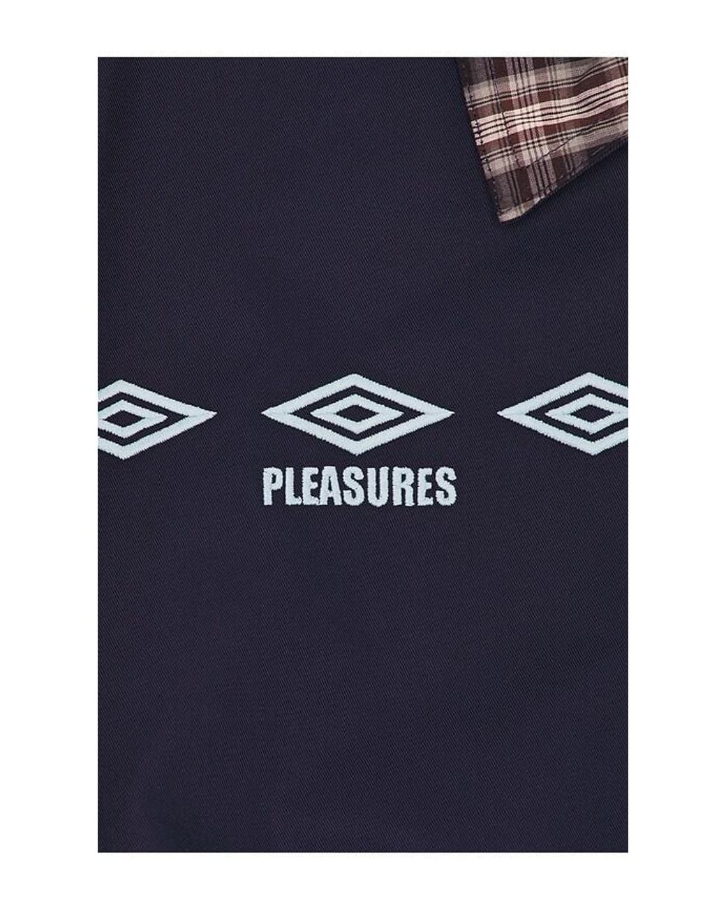 Pleasures Blue X Umbro Diamonds Reversible Blouson Jacket for men