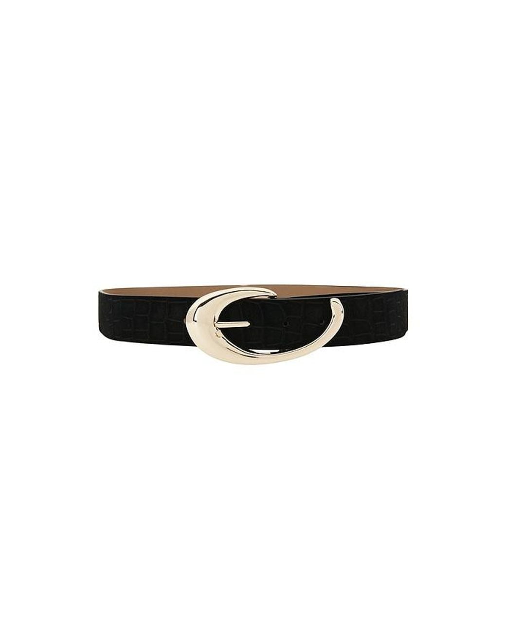 Ettika Black Croc Print Belt