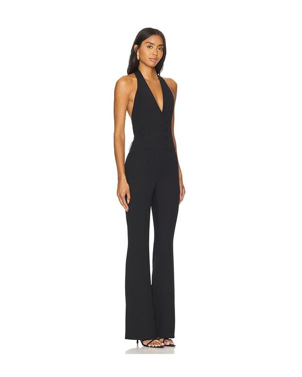 superdown Blue Johnalyn Low Back Jumpsuit