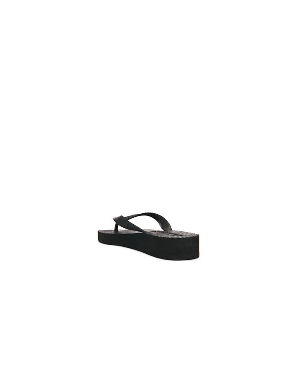 Sleeper Black Flip Flops Tapered Platform
