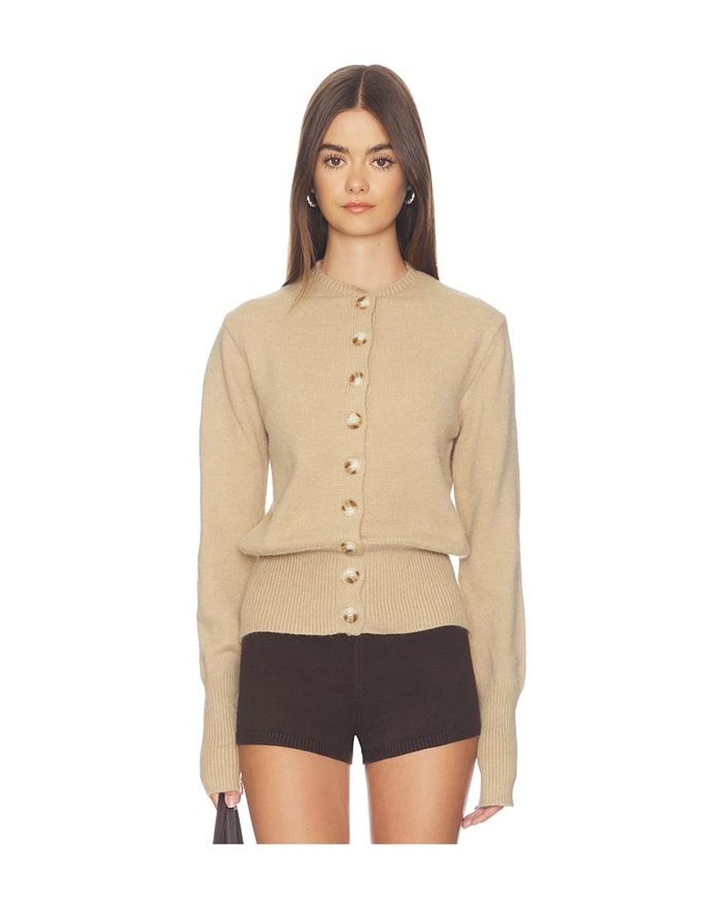 ALL THE WAYS Natural Brittany Button Up Sweater
