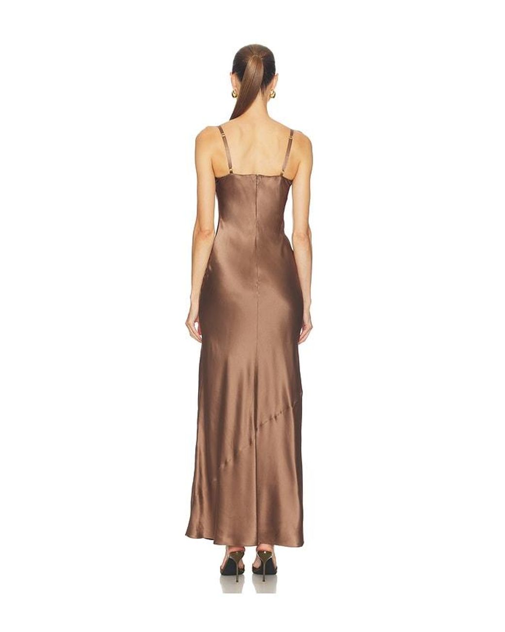 L'Agence White Sayla Bias Cut Maxi Dress