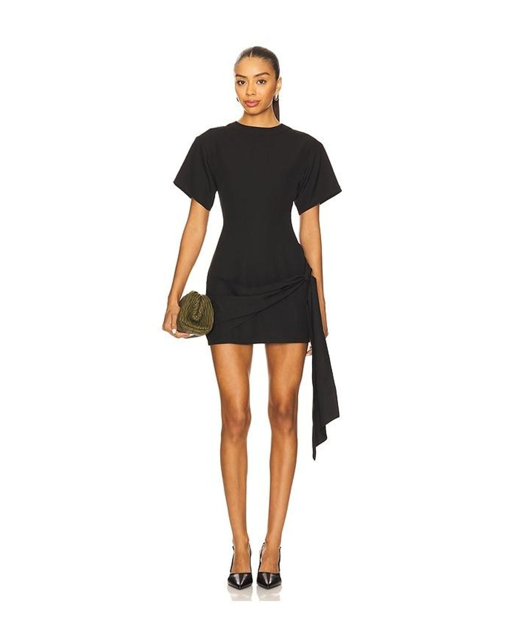 superdown Black Kirana Wrap Front Dress