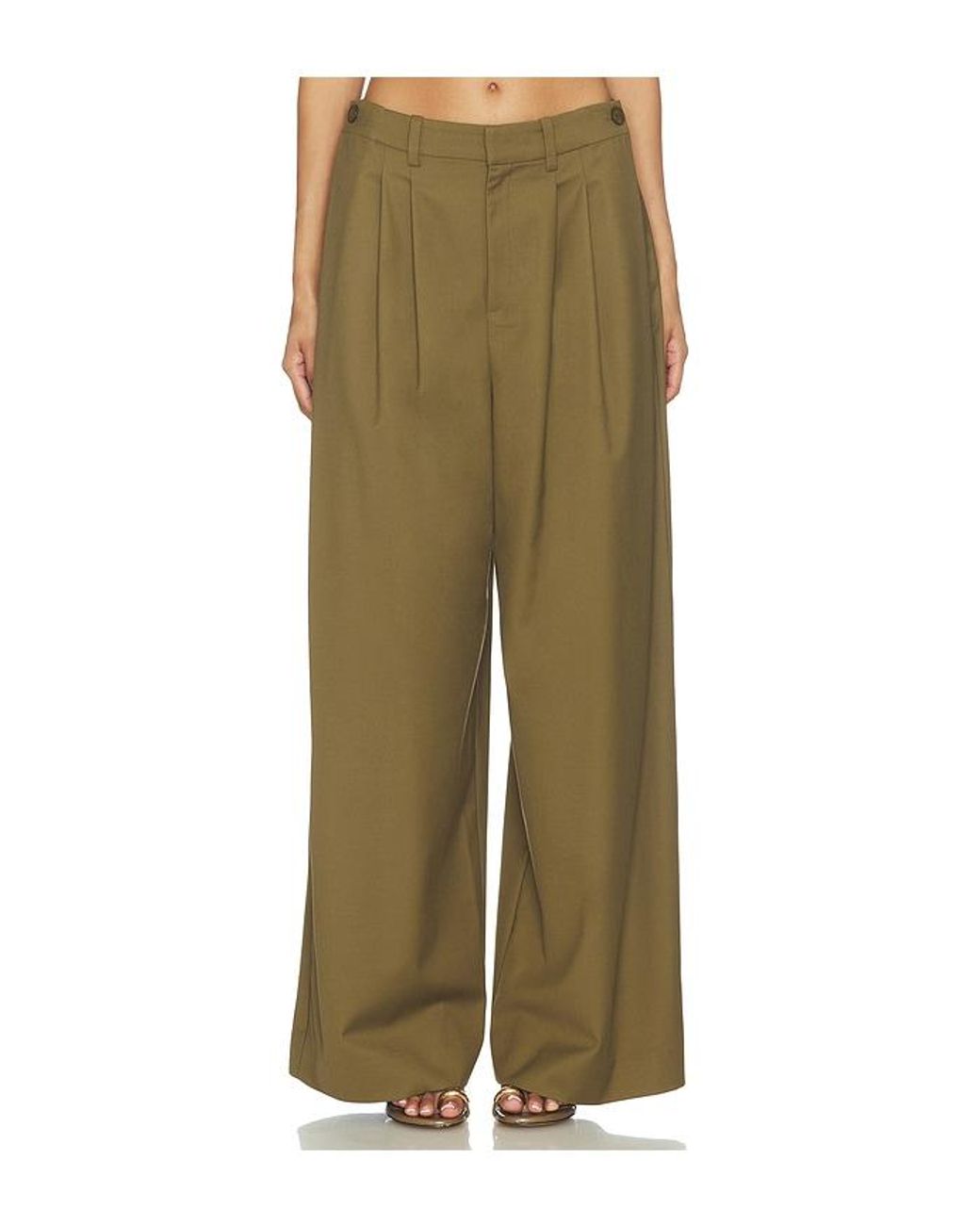 Gestuz Green Olivia High Waisted Pants