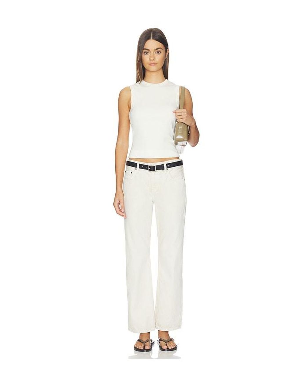 Citizens of Humanity White Faye Vintage Straight Jeans