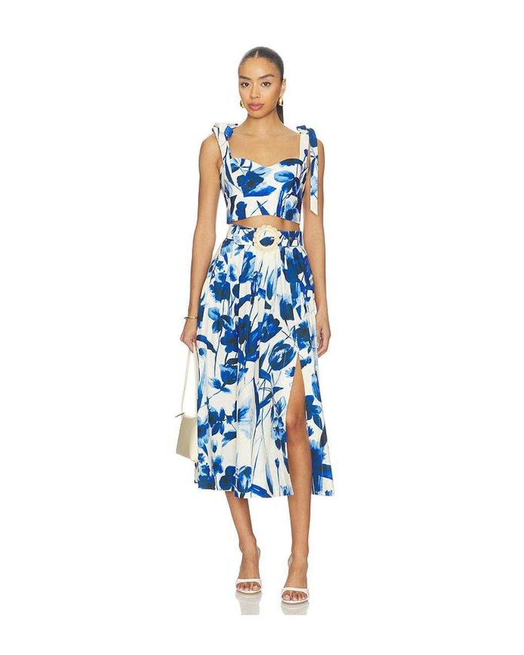 Cara Cara Blue Fielden Midi Skirt