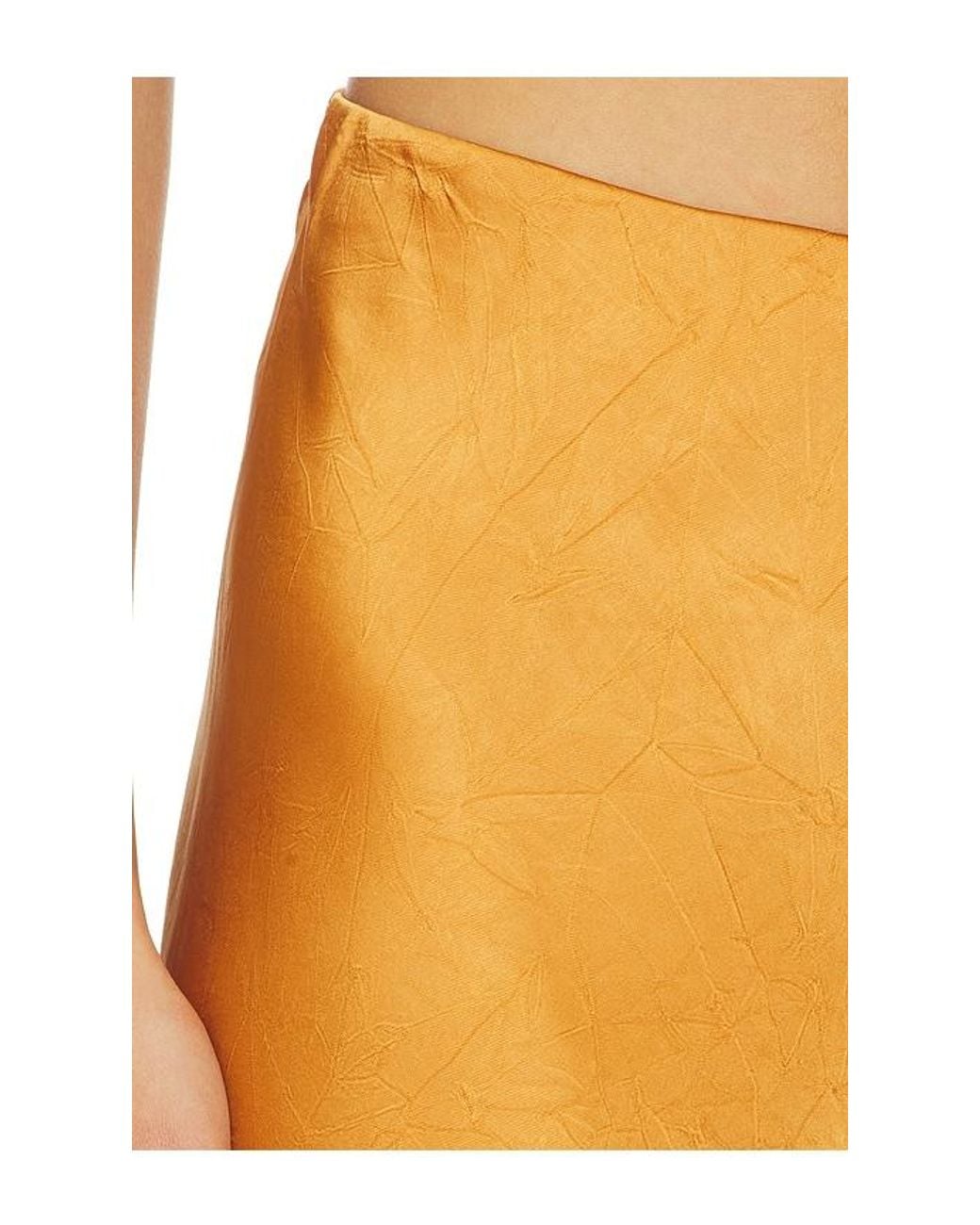 Vince Orange High Waist Satin Bias Pant
