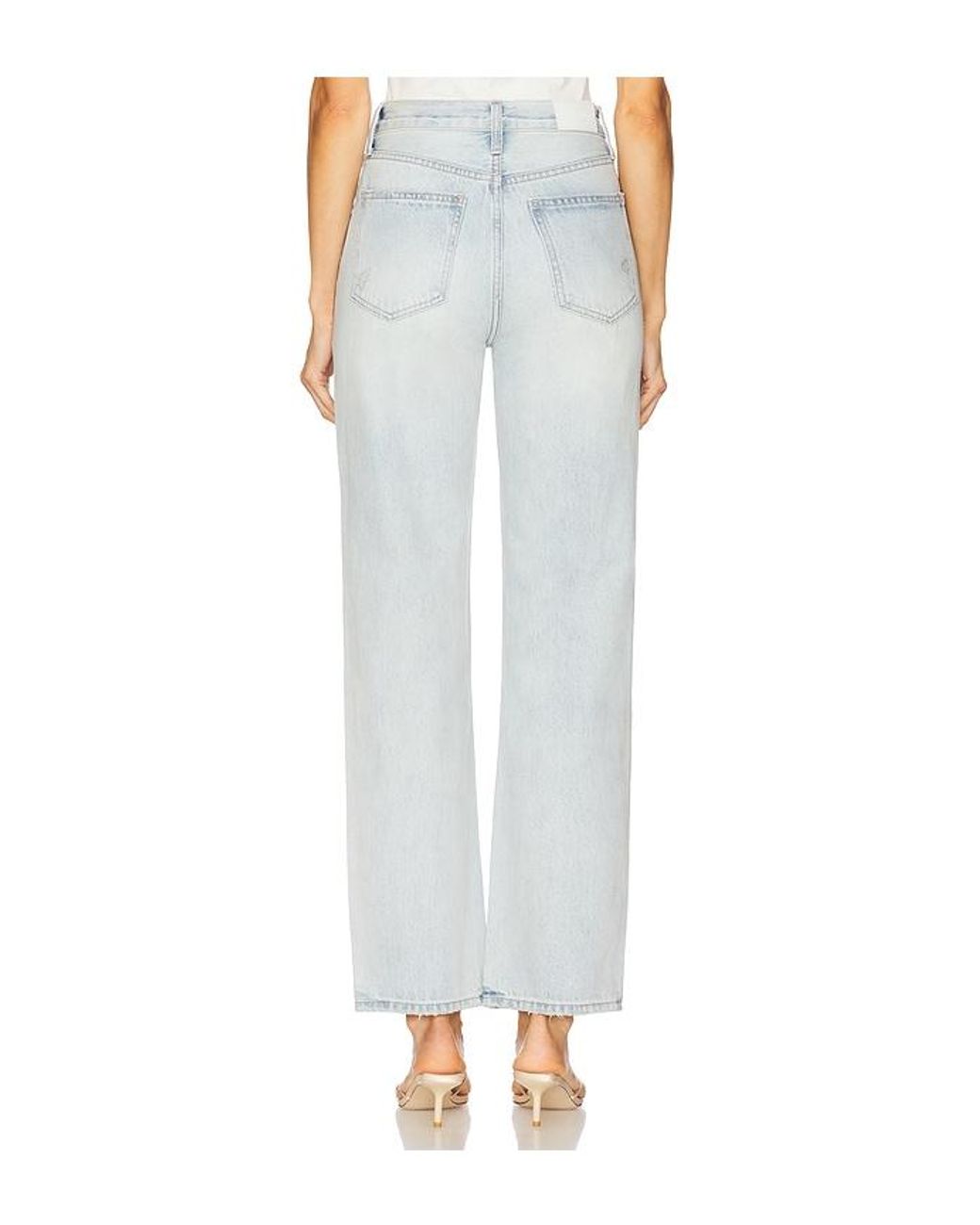 Pistola White Cassie High Rise Crop Straight Jeans