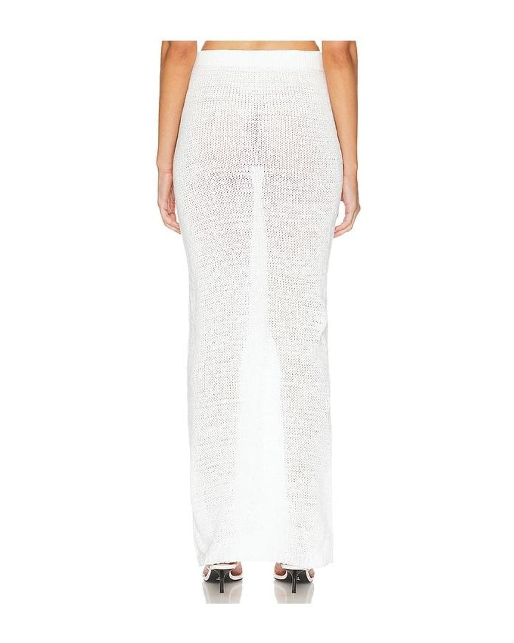 Lovers + Friends White Joya Rosette Skirt