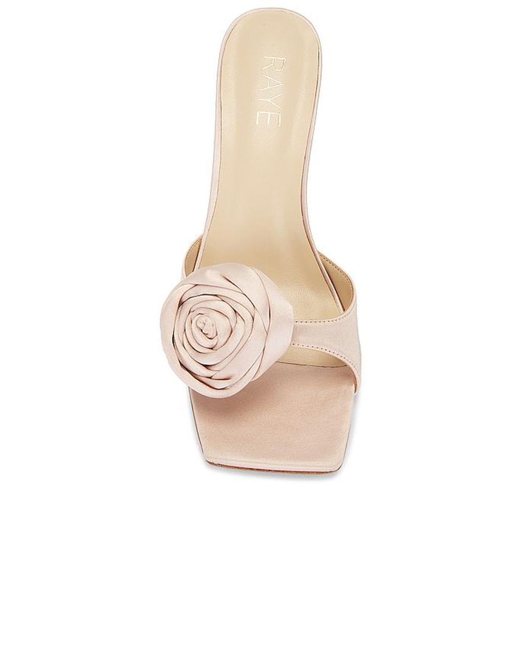 Raye White Rosette Mule