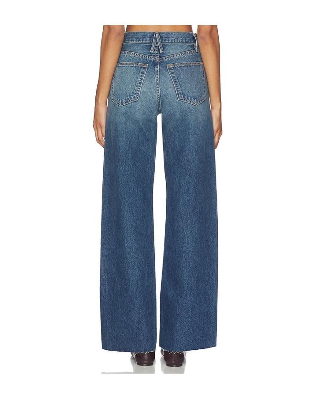 SLVRLAKE Denim Blue Grace High Rise Wide Leg Jeans