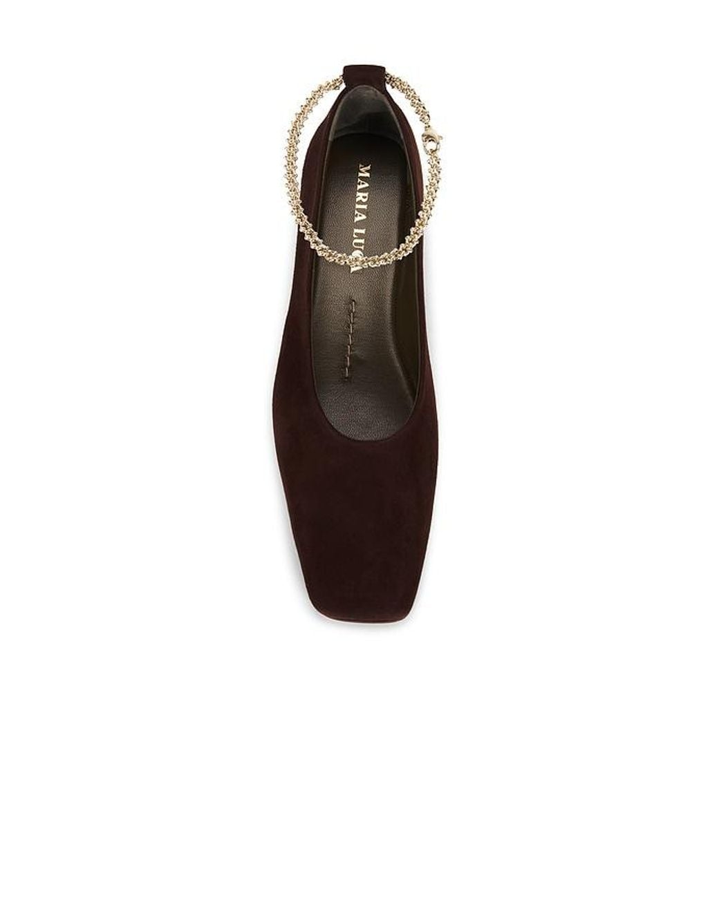 MARIA LUCA White Augusta Suede Ballerina