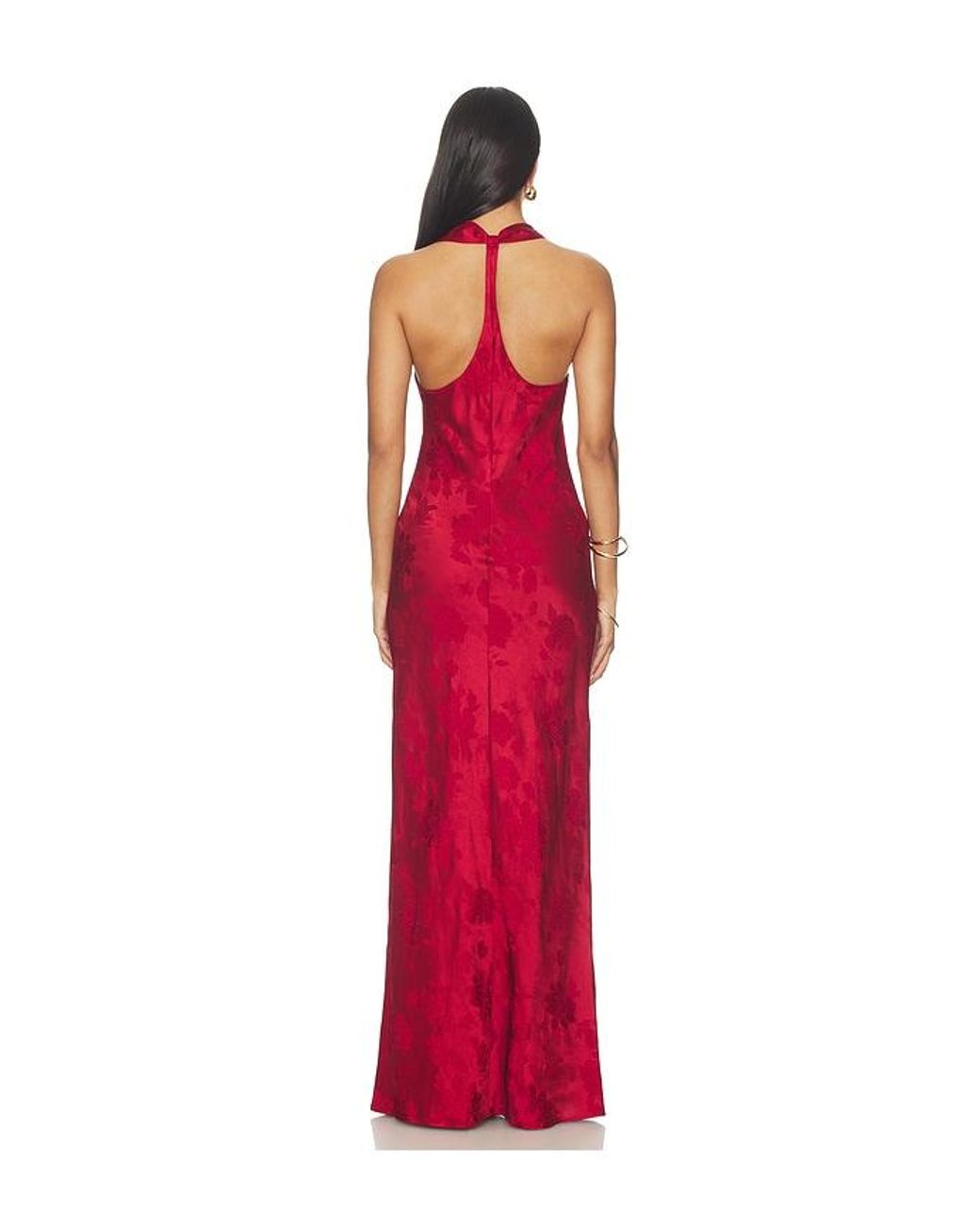 Amanda Uprichard Red Sonya Maxi Dress With Fringe