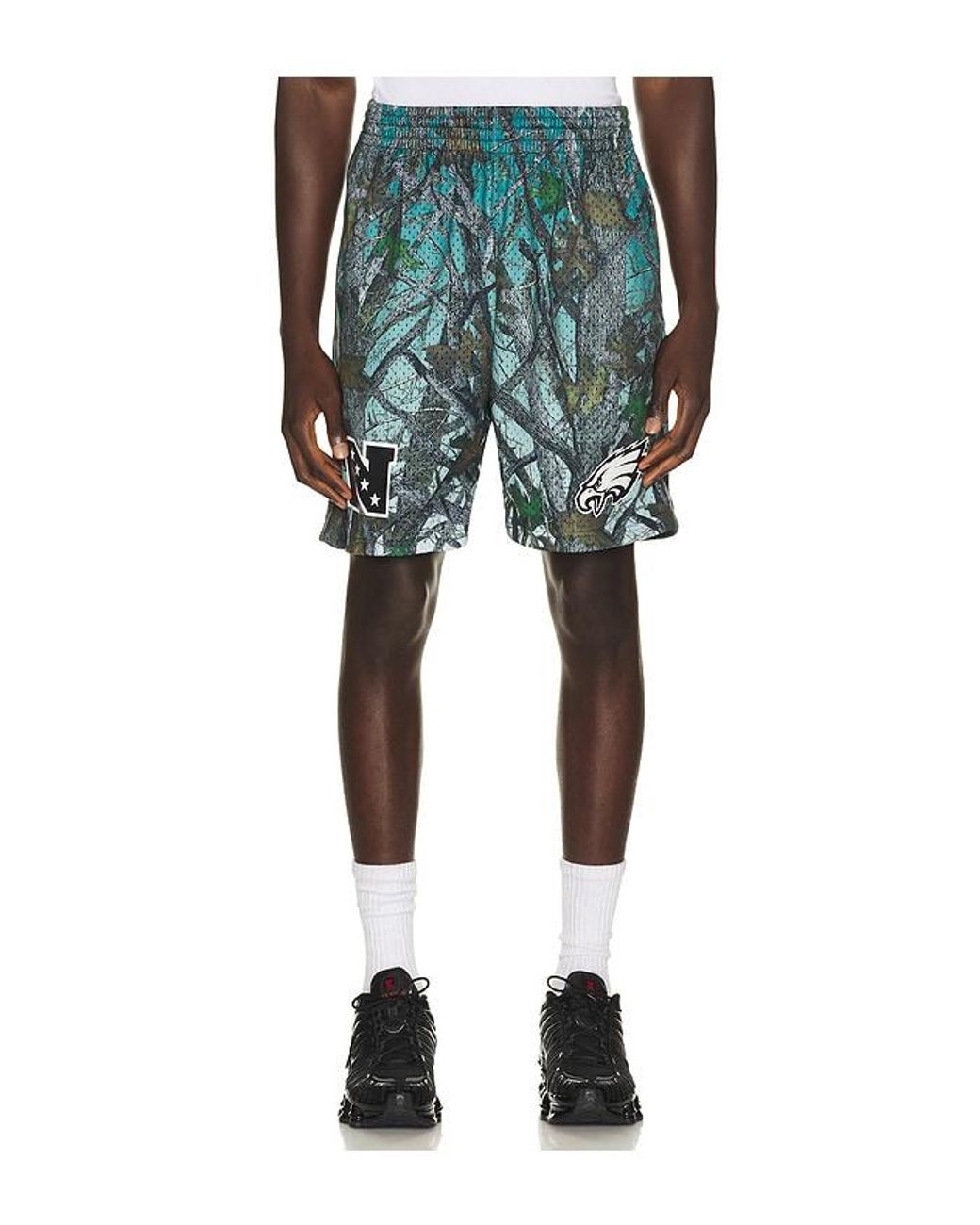 Mitchell & Ness Blue Nfl Philadelphia Eagles Quiet Blaze 7 Mesh Shorts for men