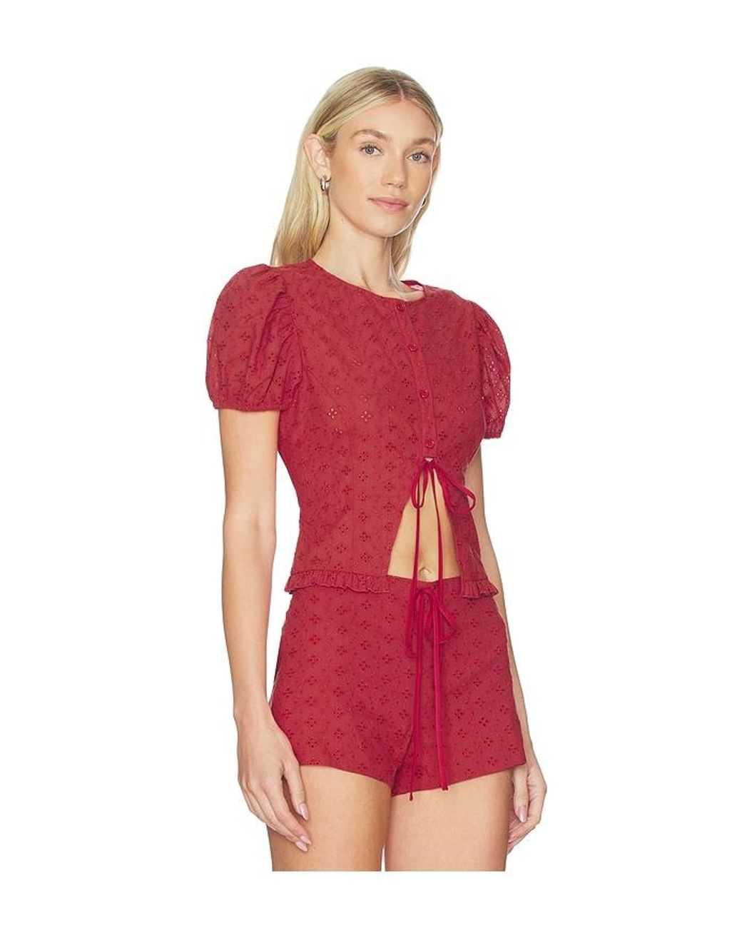 Lioness Red Bardot Top