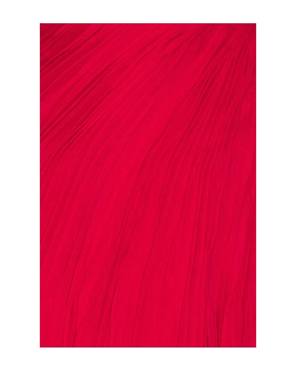 AMUR Red Elea Asymmetrical Pleated Gown
