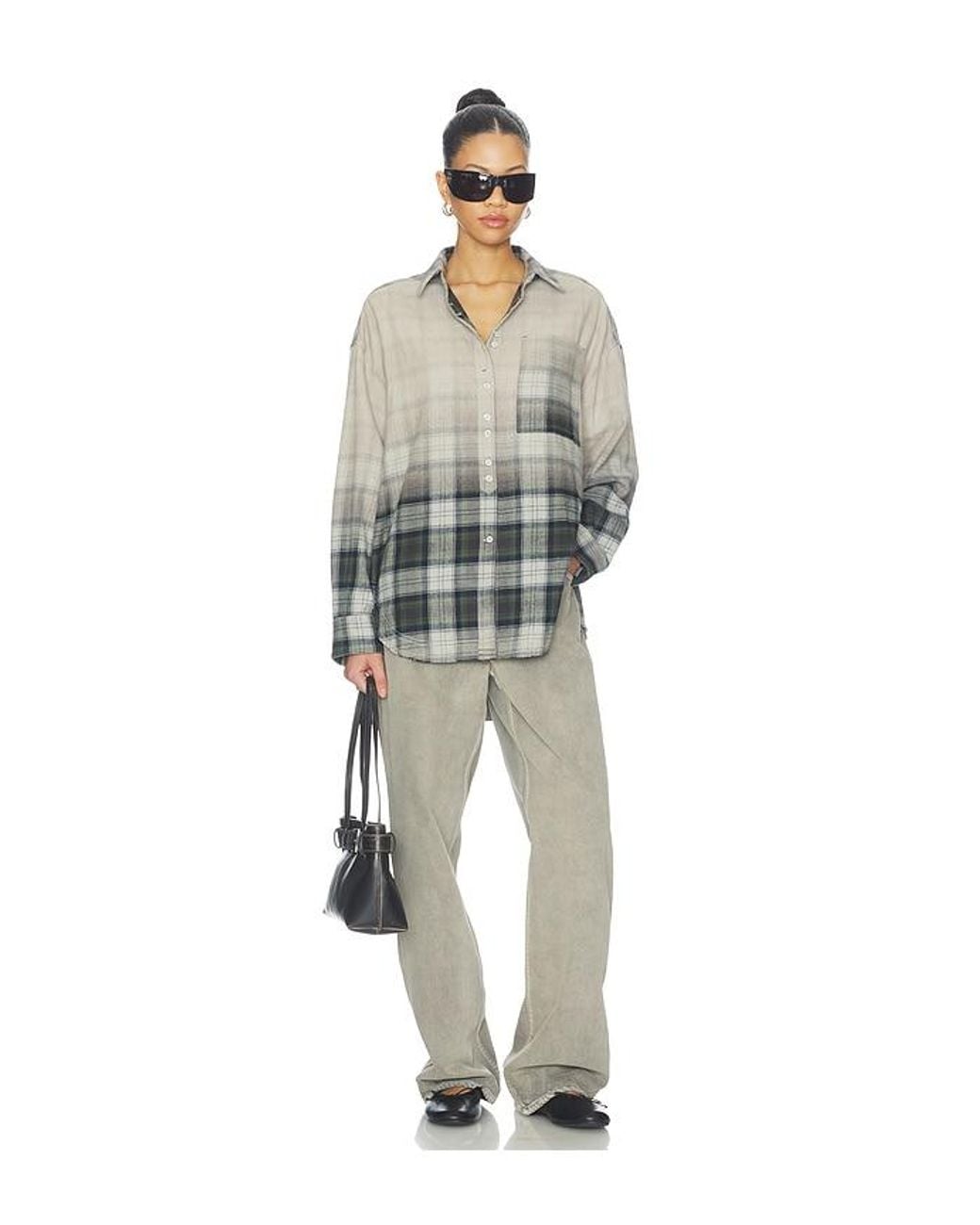 Free People Green X We The Free Alexi Plaid Shirt