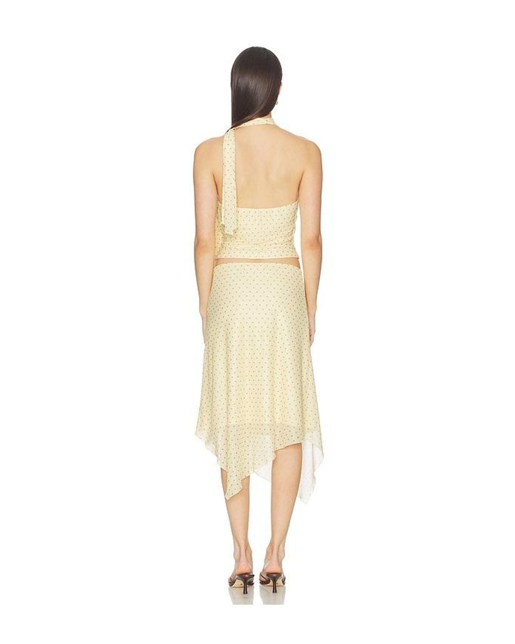 MORE TO COME Natural Ariyah Midi Skirt Set