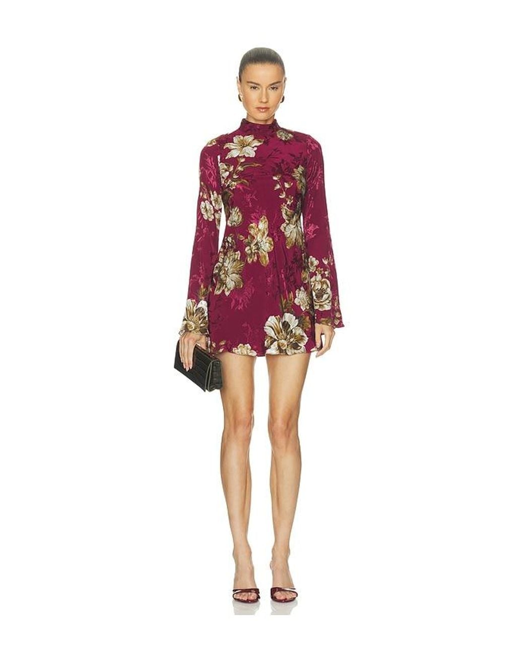 Hemant & Nandita Red Baised Mini Dress